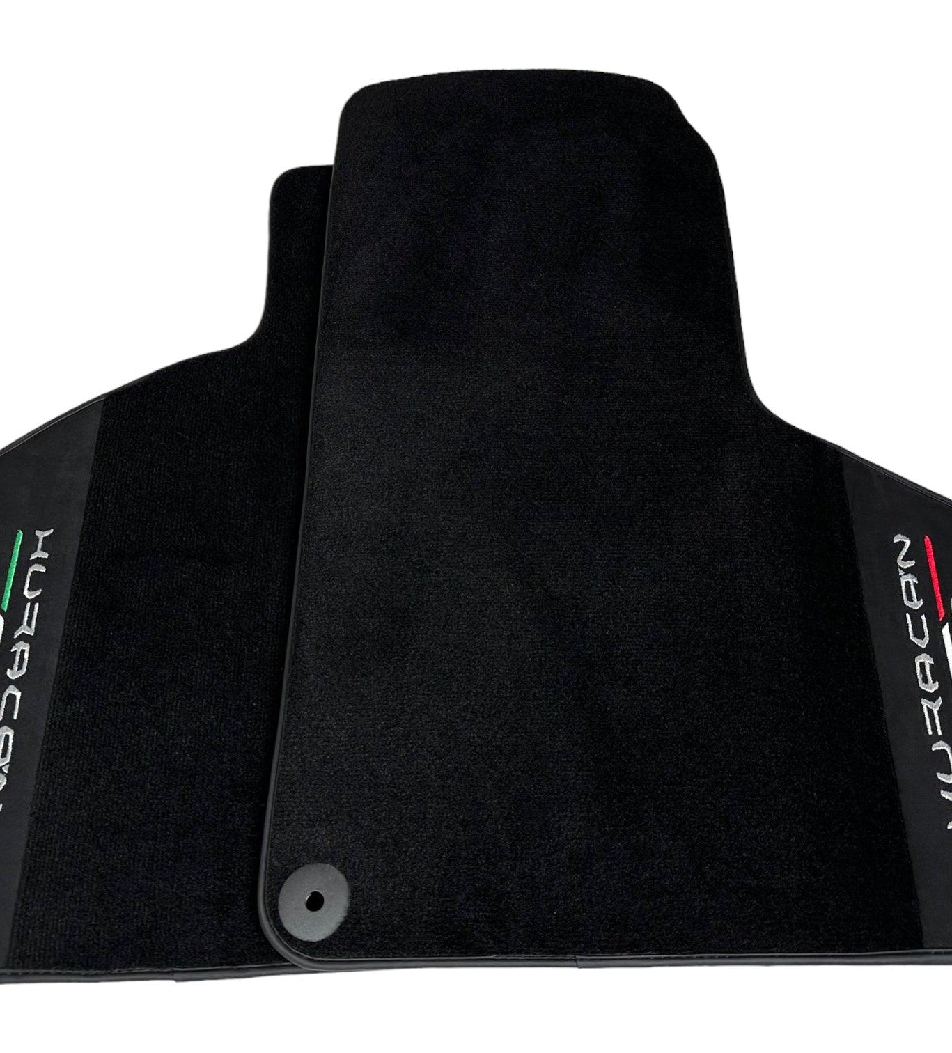 Black Floor Mats for Lamborghini Huracan EVO 2014-2023 With Black Leather - AutoWin