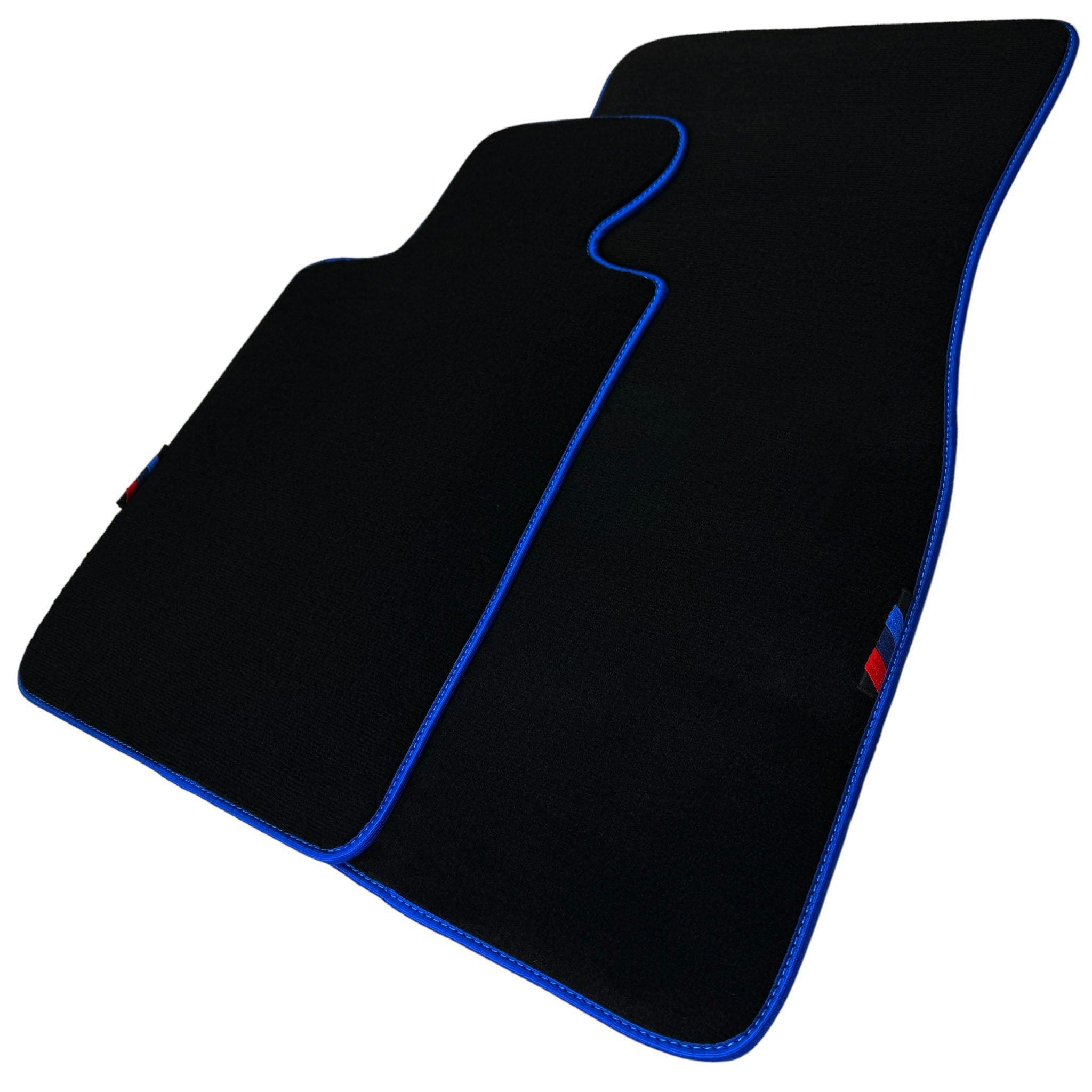 Black Floor Mats For BMW 5 Series G31 Wagon | Blue Trim