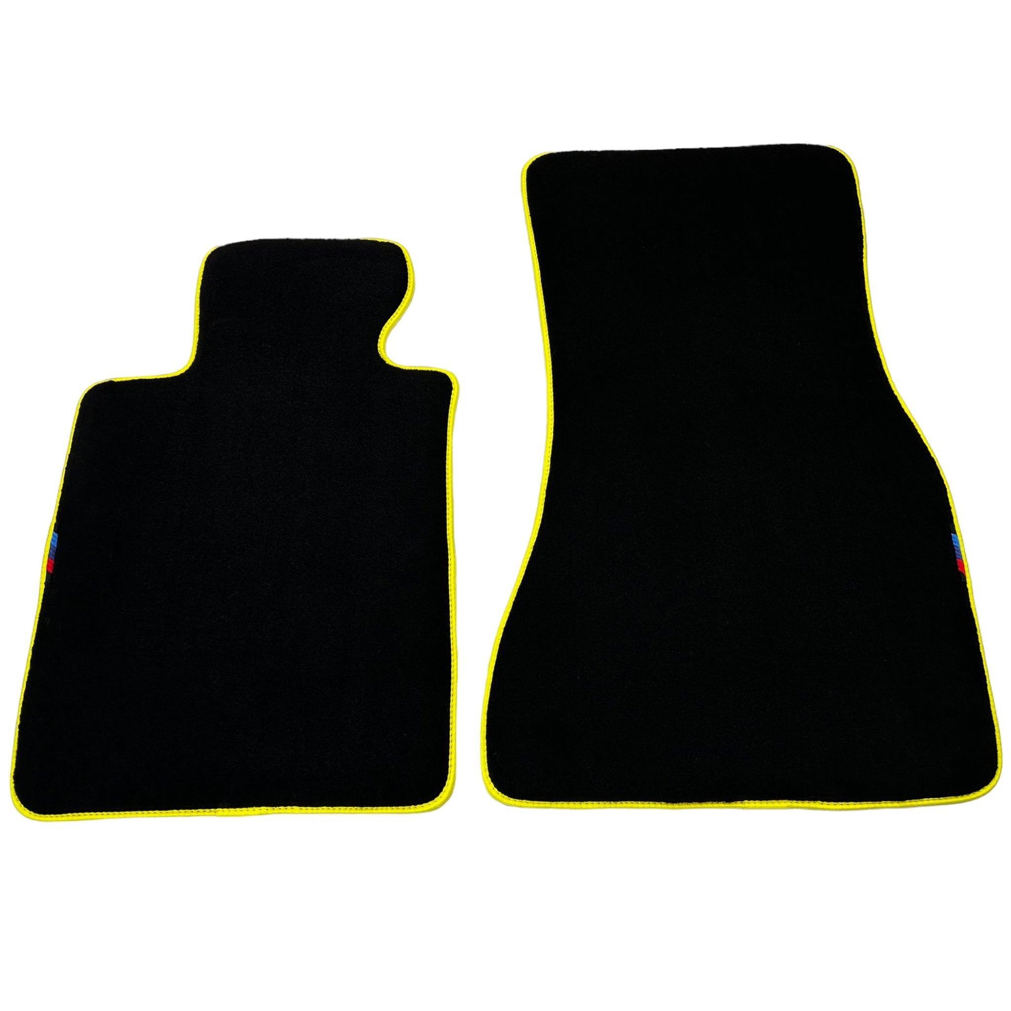 Black Floor Mats For BMW 5 Series G31 Wagon | Fighter Jet Edition | Yellow Trim