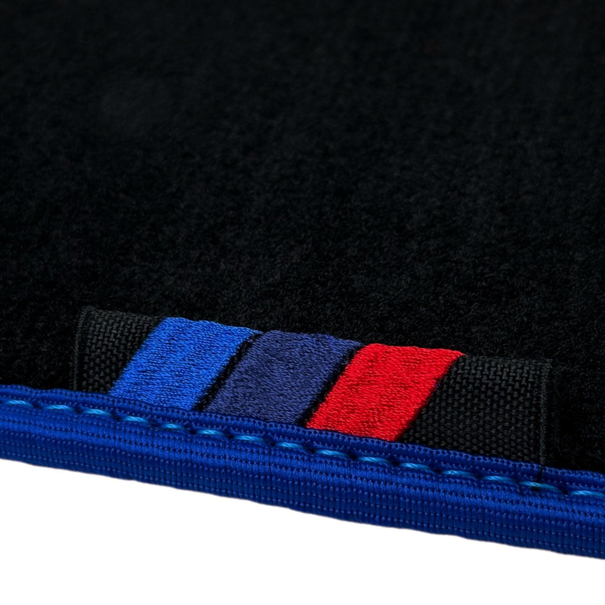 Black Floor Mats For BMW 6 Series E64 Convertible | Blue Trim