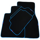 Black Floor Mats For BMW iX1 - U11 SUV | Sky Blue Trim