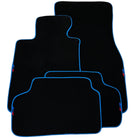 Black Mats For BMW iX1 - U11 SUV | Sky Blue Trim - AutoWin