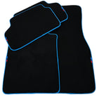 Black Mats For BMW iX1 - U11 SUV | Sky Blue Trim - AutoWin