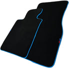 Black Floor Mats For BMW iX1 - U11 SUV | Sky Blue Trim