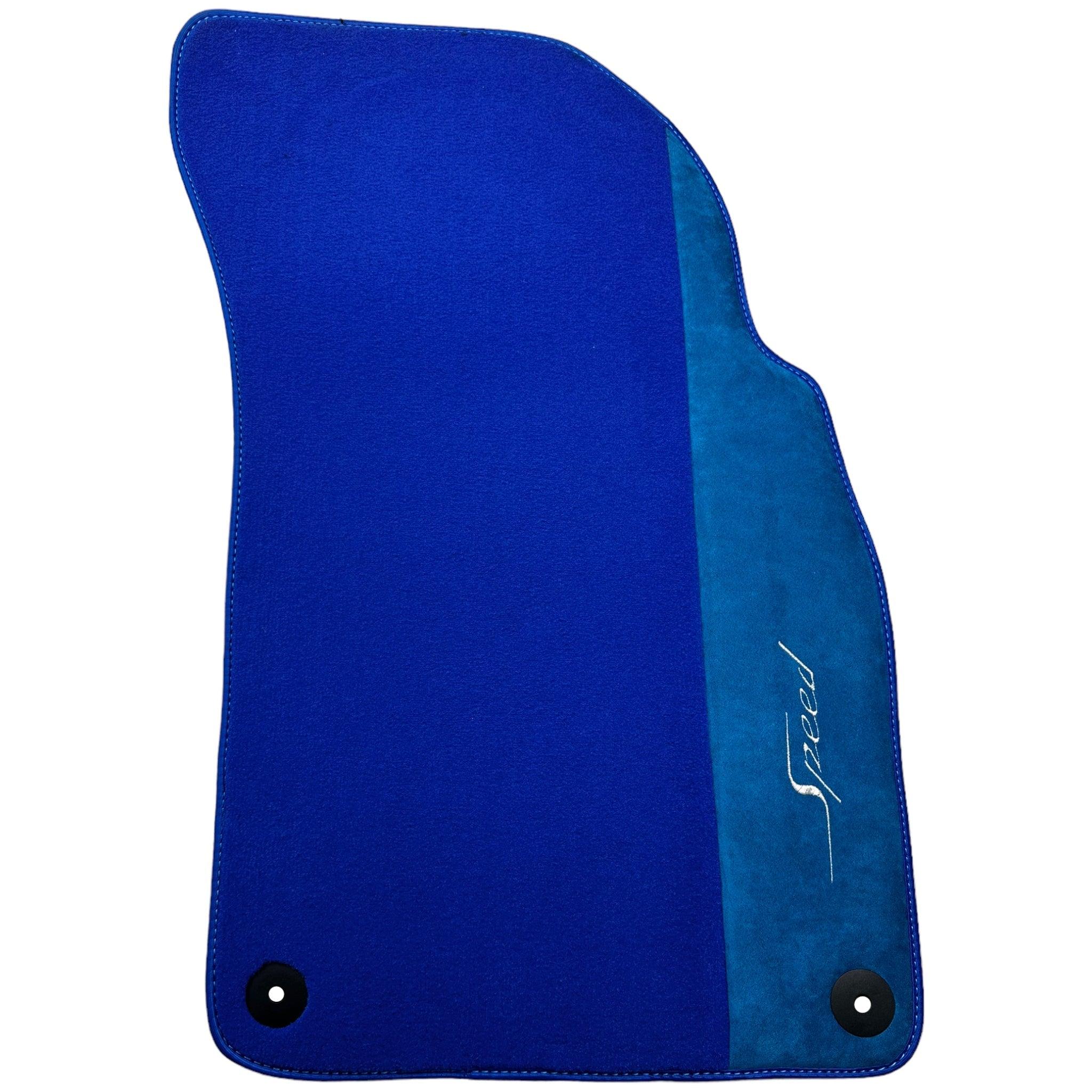 Blue Floor Mats For Bentley Flying Spur (2013-2019) with Alcantara Leather