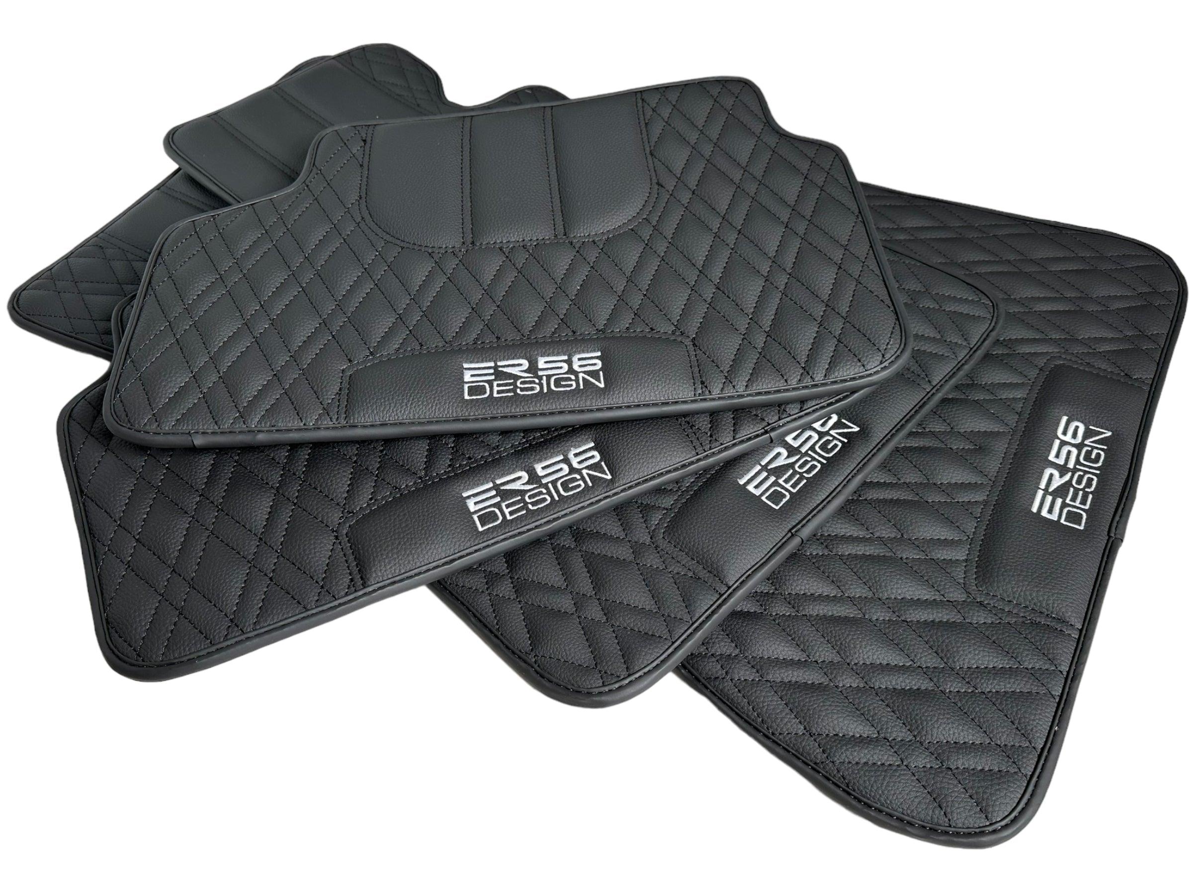 Floor Mats For BMW 1 Series F21 3-door Hatchback Black Leather Er56 Design - AutoWin
