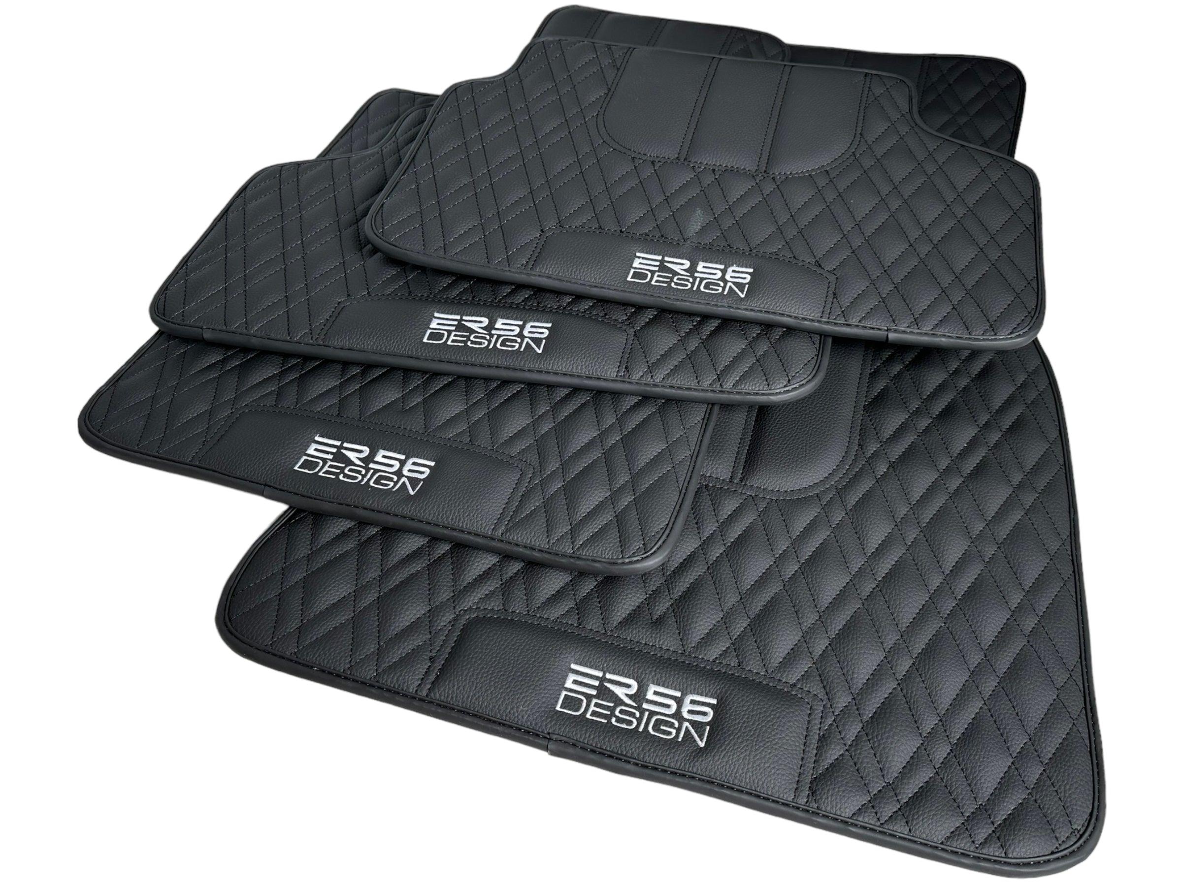 Floor Mats For BMW 8 Series G14 Black Leather Er56 Design - AutoWin