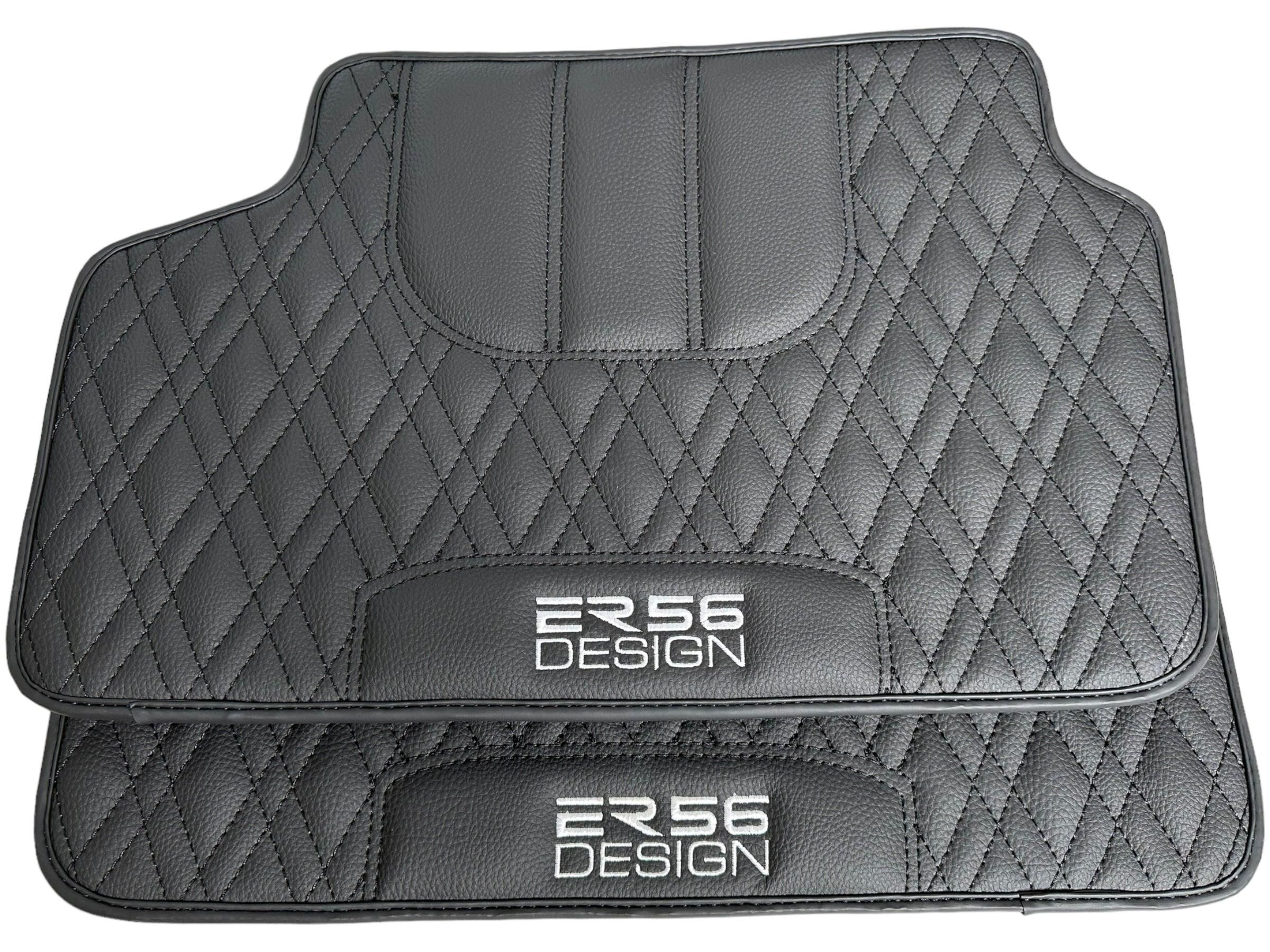 Floor Mats For BMW 8 Series G14 Black Leather Er56 Design - AutoWin