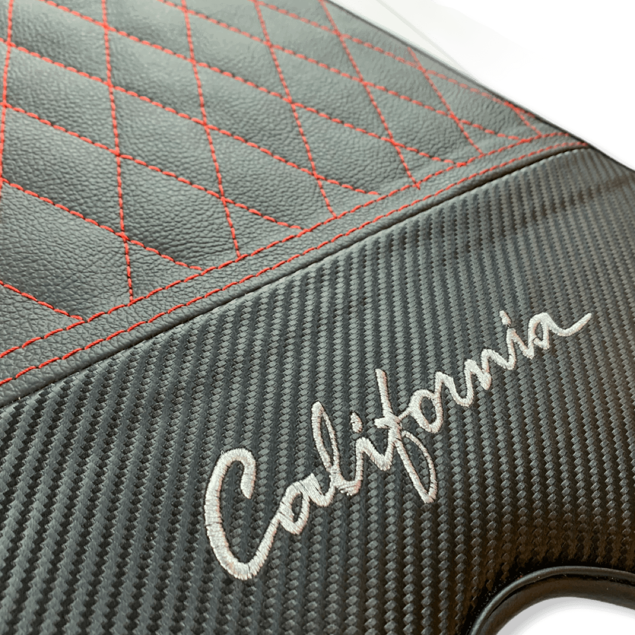 Floor Mats For Ferrari California Convertible 2008-2014 Leather Carbon Edition - AutoWin