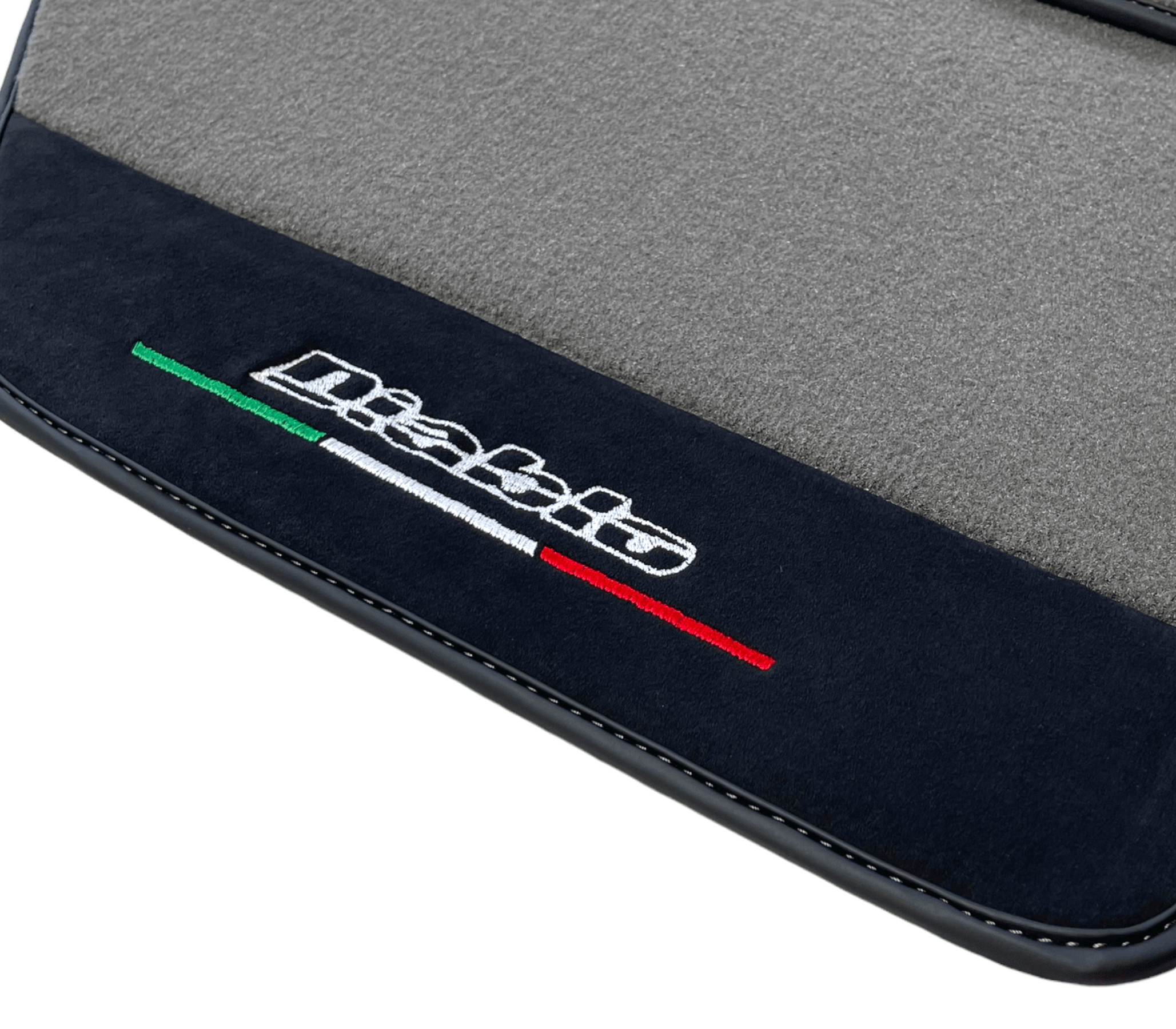 Gray Floor Mats for Lamborghini Diablo 1990-2001 With Alcantara Leather - AutoWin