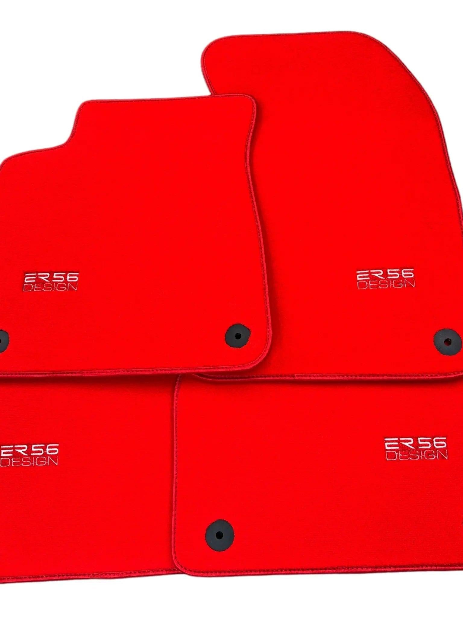 Red Floor Mats for Audi A1 - 5-door Hatchback (2019-2024) | ER56 Design