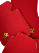 Red Floor Mats For BMW 3 Series G20 ROVBUT Brand Tailored Set Perfect Fit Green SNIP Collection - AutoWin