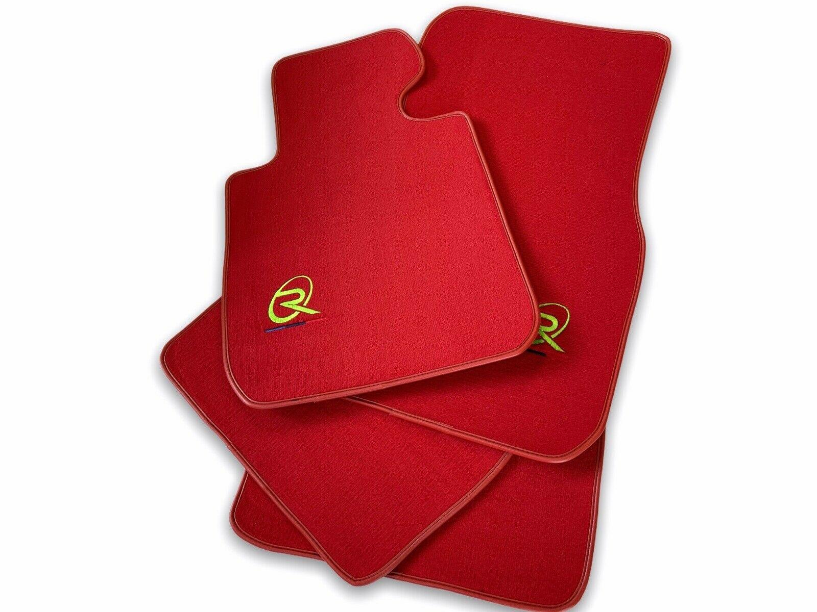 Red Floor Mats For BMW 3 Series G20 ROVBUT Brand Tailored Set Perfect Fit Green SNIP Collection - AutoWin