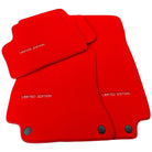 Red Floor Mats For Mercedes Benz E-Class A207 Convertible (2010-2013) | Limited Edition