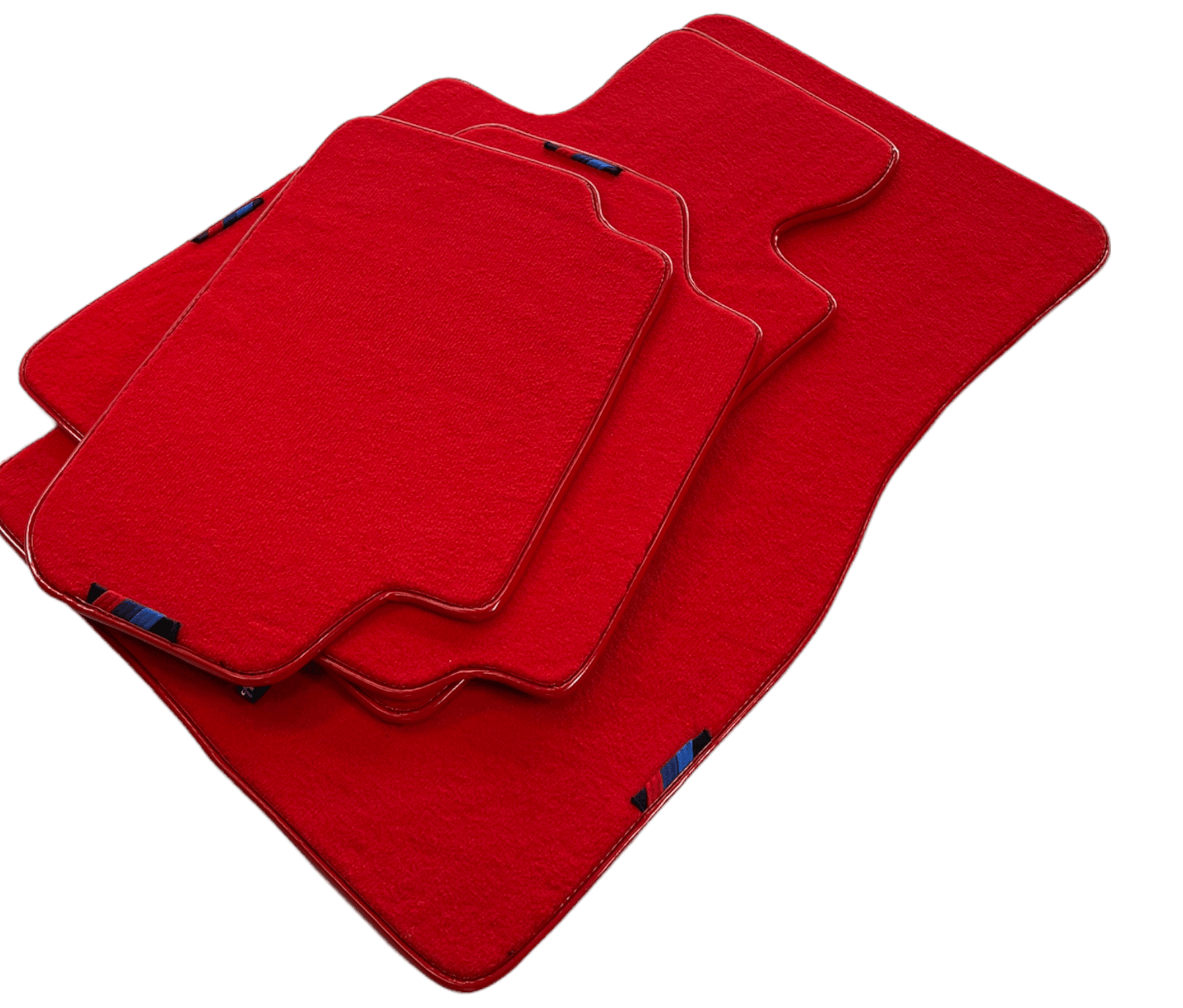 Red Mats For BMW 5 Series E34 Sedan With M Package AutoWin Brand - AutoWin